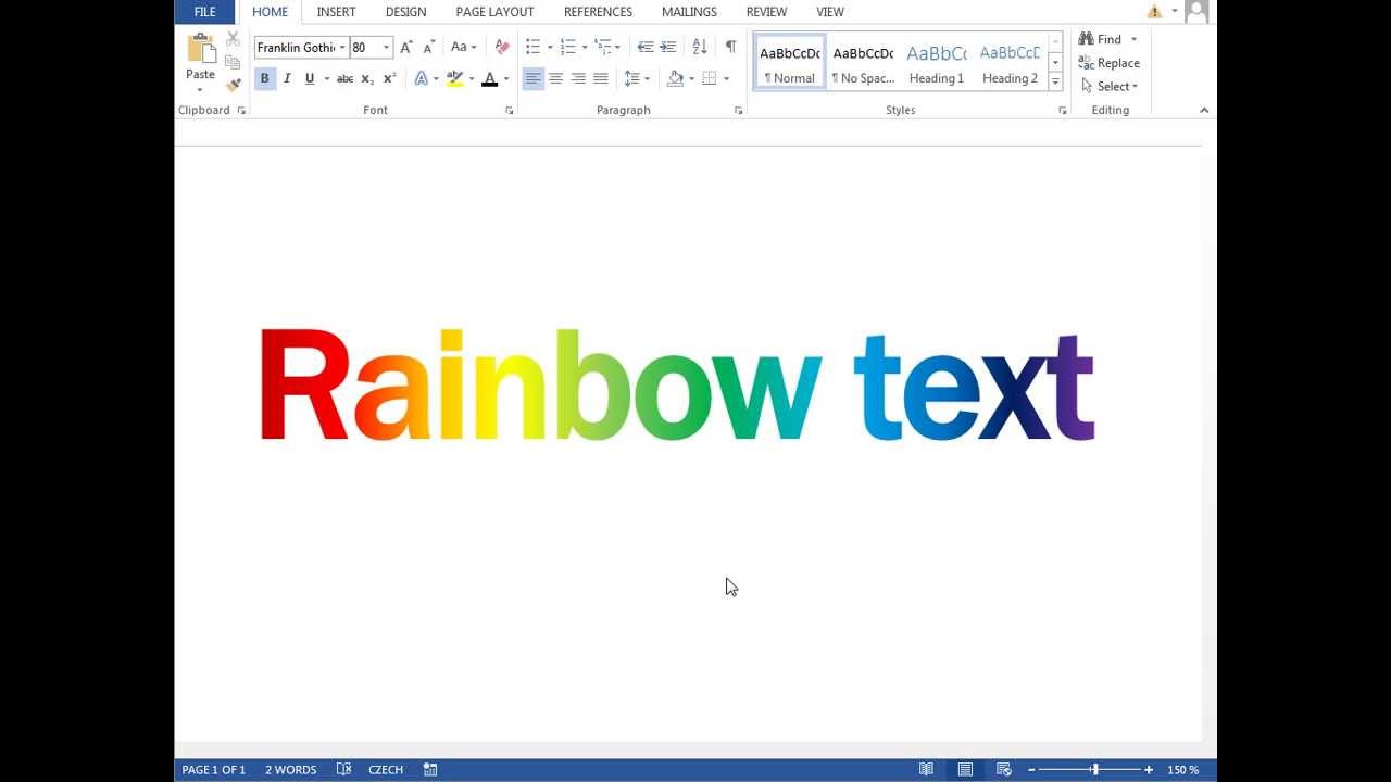 Word art in word document